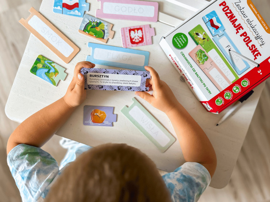 Kapitan Nauka Zestaw edukacyjny. Poznaję Polskę. Książka + puzzle do pisania KS1220
