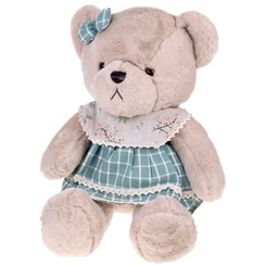 Teddy bear - beige Zosia 58cm in green VINTAGE dress ZA5923 D