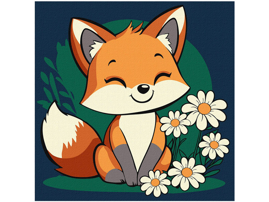 Painting by numbers for kids 25x25cm KHO6299 Beautiful fox AP0084
