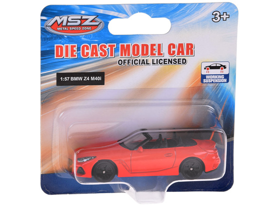 Metalowe autko licencjonowane BMW Z4 M40i 1:57 resorówka resorak ZA5061