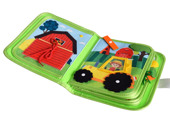 Felt manipulation book FARMA windows Velcro stickers ZA6025