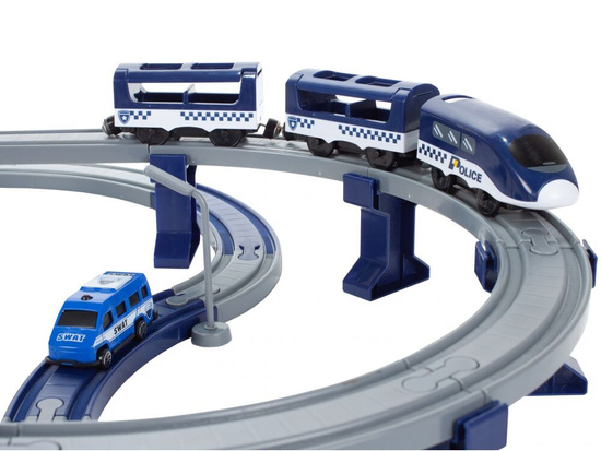 Large electric train track POLICE 92 pieces ZA4436
