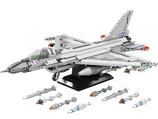 Reobrix F16 fighter plane building blocks 1337ele A5801