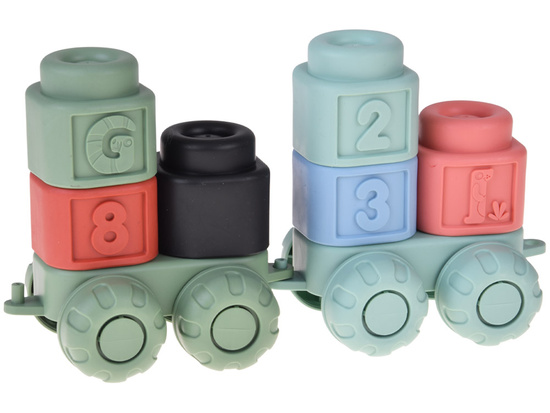 Soft Pastel Rubber Blocks with Adorable Ducklings – 30-Piece Set ZA5671