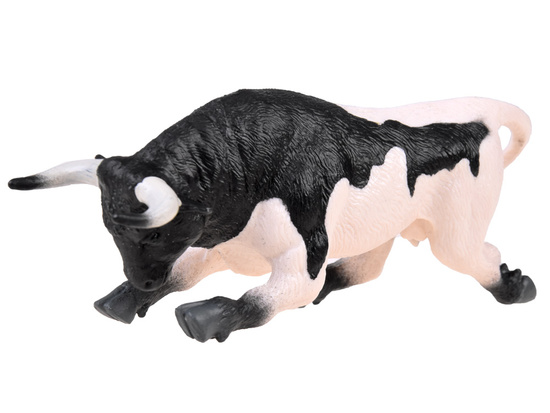 Figurine Black and white BULL ready to attack ZA4473