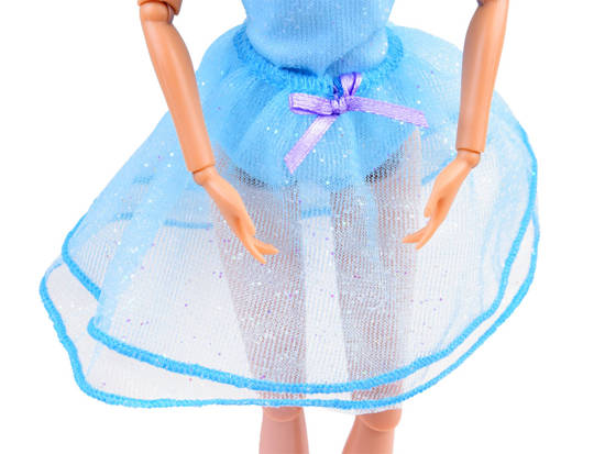 Anlily Lalka tancerka w niebieska sukienka ZA3920