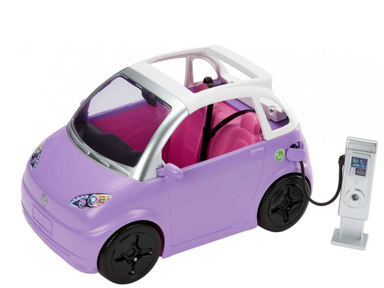 Auto Cabrio dla Lalek Barbie z elektryczna stacja ładowania ZA5527