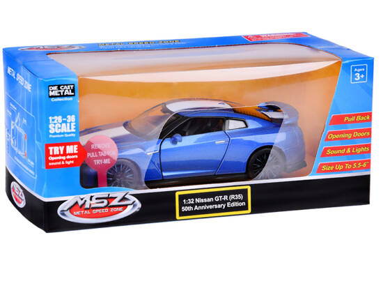 Auto Nissan GT-R model 1:32 metalowe autko otwierane drzwi ZA3757