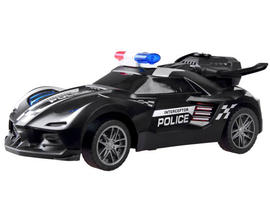 Auto zdalnie sterowane Policja dym światło RC0596