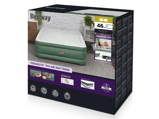 Bestway Dmuchany materac dwuosobowy samopompujący 203x152x46cm 69646 