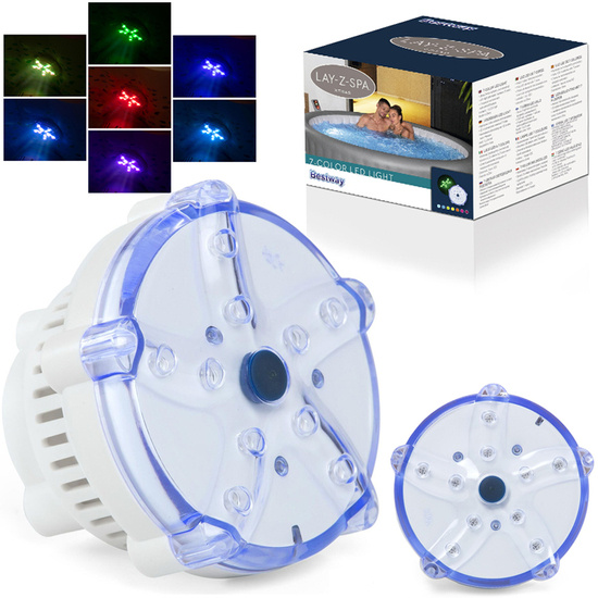 Bestway Lampka LED do SPA Jacuzzi 7 kolorów 10 diod energooszczędne 60303