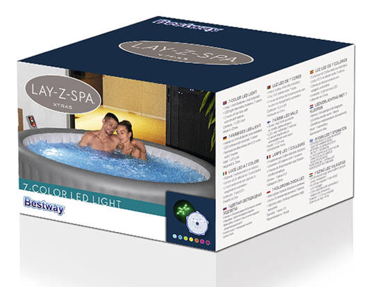 Bestway Lampka LED do SPA Jacuzzi 7 kolorów 10 diod energooszczędne 60303