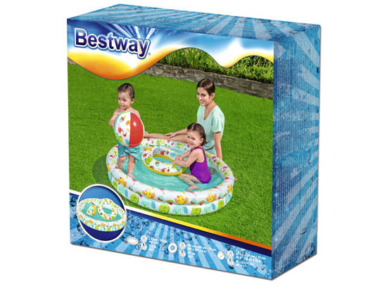 Bestway SET Basen piłka kółko brodzik 122cm  51124