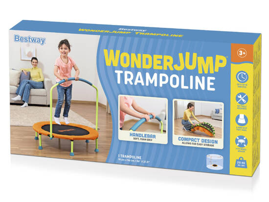 Bestway Trampolina Wonderjump z uchwytem wewnątrz/zewnątrz 91x 96cm 59100