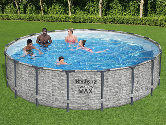 Bestway basen stelażowy 549x122 10w1 kamień 5618Y