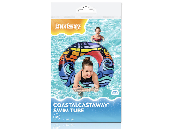 Bestway dmuchane Koło do pływania z uchwytami 91 cm 10 + 36350