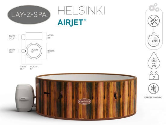 Bestway jacuzzi Lay-Z-Spa Helsinki 5-7 osób WiFi hydromasaż 2024 60025