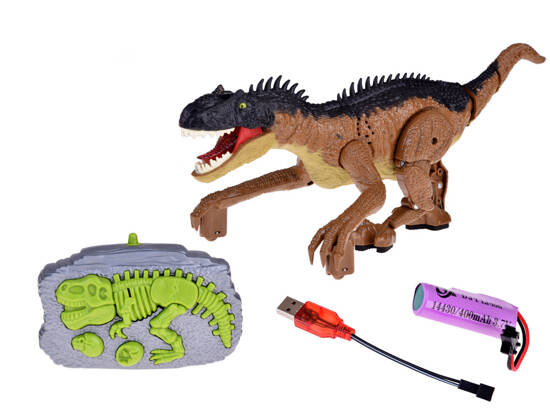 Brązowy Dinozaur prehistoryczna zabawka sterowana na pilota RC0632