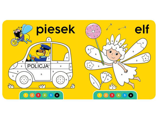 Cyferki karty edukacyjne i kolorowanka 5+ KS0783