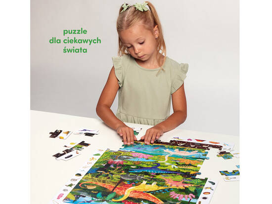 CzuCzu Obserwacyjne puzzle Dinozaury 60 elementów plakat edukacyjny ZA5559