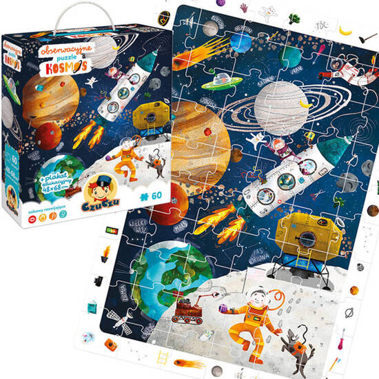 CzuCzu Obserwacyjne puzzle Kosmos  60 elementów +plakat edukacyjny ZA5560