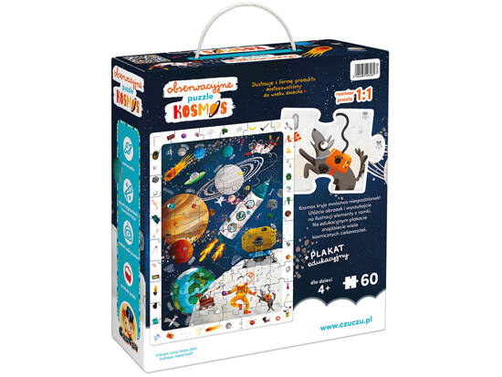 CzuCzu Obserwacyjne puzzle Kosmos  60 elementów +plakat edukacyjny ZA5560