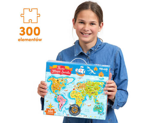 CzuCzu Puzzle Mapa świata 300 el duża układanka edukacyjna ZA5143