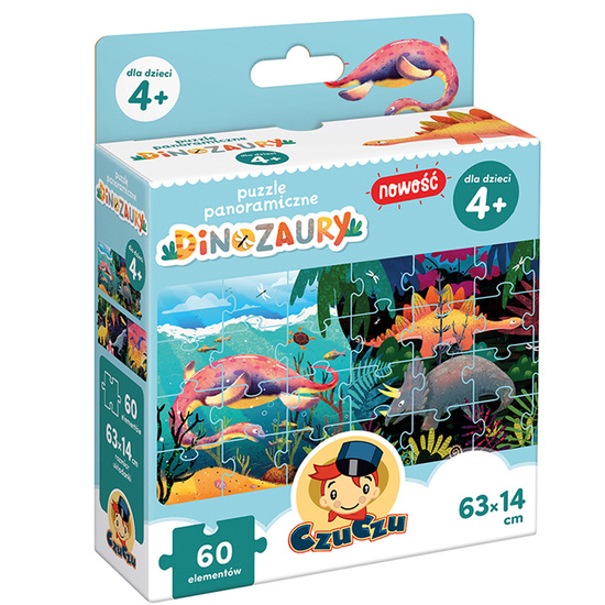 CzuCzu Puzzle panoramiczne Dinozaury 60el ZA4164