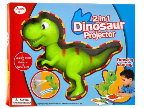 Dinozaur T-rex Rzutnik projektor + pisaki TA0048