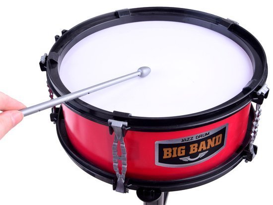 Duża perkusja 5 bębnów kolor czerwony IN0131