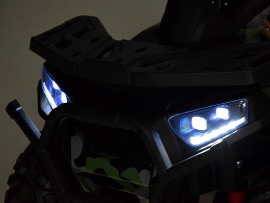 Duży QUAD na akumualtor dla dziecka 4x4 led światła koła EVA PA0230