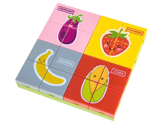 Edukacyjne puzzle ANGIELSKI owoce warzywa GR0277