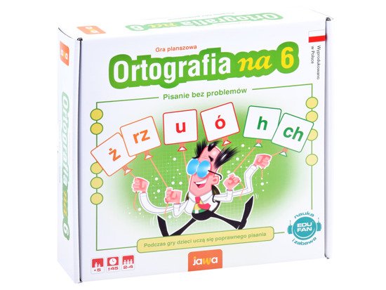 Gra planszowa edukacyjna Ortografia na 6 GR0382