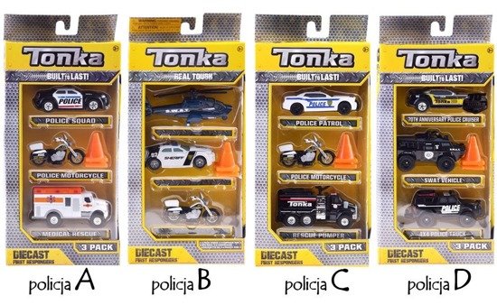 Hasbro autka Tonka zestaw Policja  ZA3633