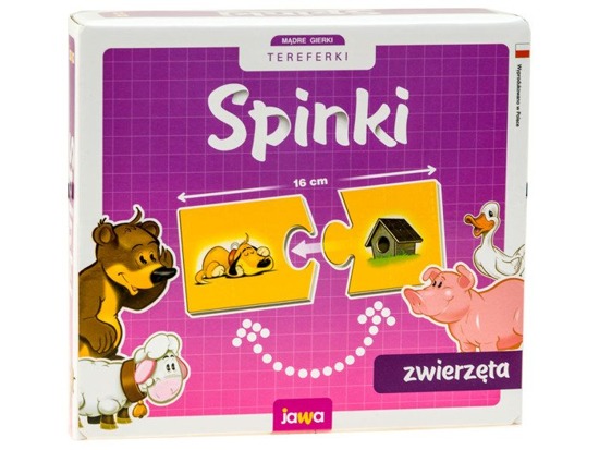 Jawa Gra edukacyjna SPINKI - ZWIERZĘTA puzzle GR0308