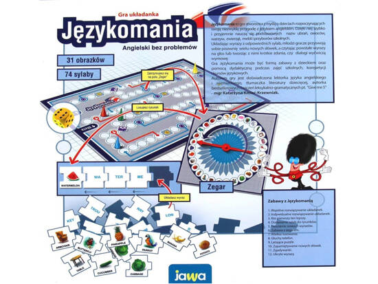 Jawa Gra układanka sylaby JĘZYKOMANIA - nauka języka angielskiego GR0558