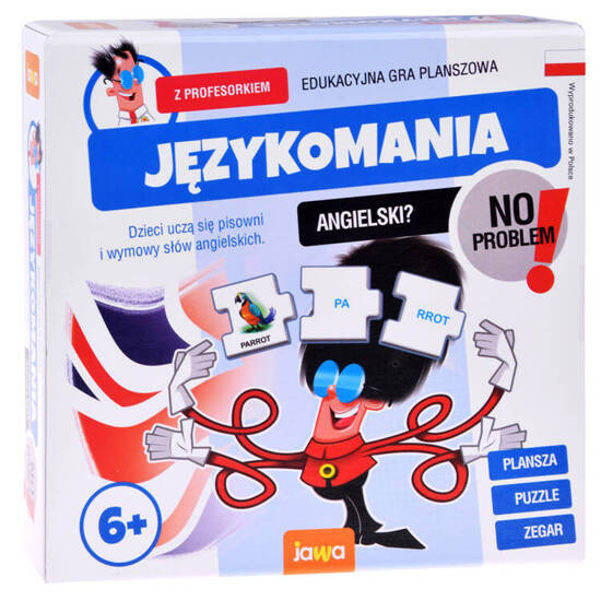 Jawa edukacyjna gra planszowa Językomania z Profesorkiem angielski GR0664