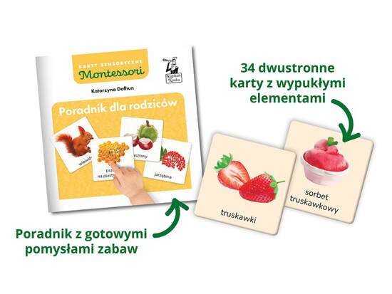 Karty sensoryczne. Przyroda 3+  Montessori karty z ilustracjami KS1018