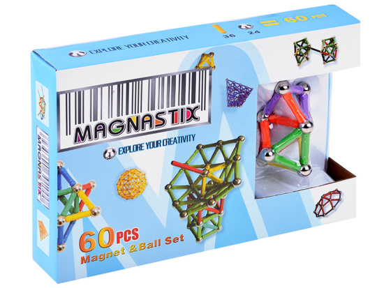 Klocki Magnetyczne 60 elementów MAGNASTIX ZA0655