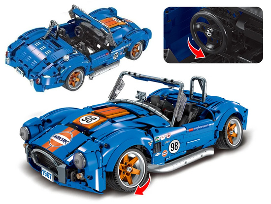 Klocki techniczne 1816-elementów Auto sportowe Cobra-427 ZA5307 