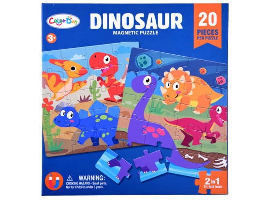 Książeczka Puzzle magnetyczne Dinozaury 40  ZA4268