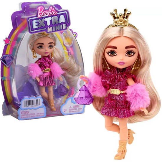 Lalka Barbie EXTRA MINIS w imprezowej stylizacji gwiazda ZA5439