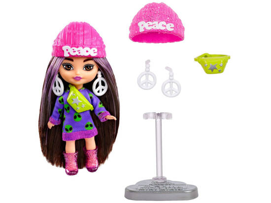 Lalka stylowa modowa Barbie Extra Mini Minis akcesoria HLN46 ZA5105 B