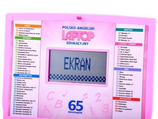 Laptop edukacyjny polsko angielski 65funkcji ZA3321