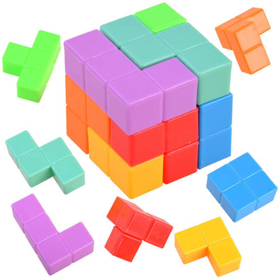 Magiczna kolorowa KOSTKA typu Tetris GR0153