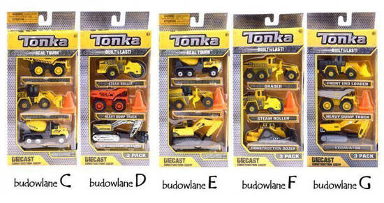 Maszyny budowlane Tonka Autka zestaw 3 szt ZA3617