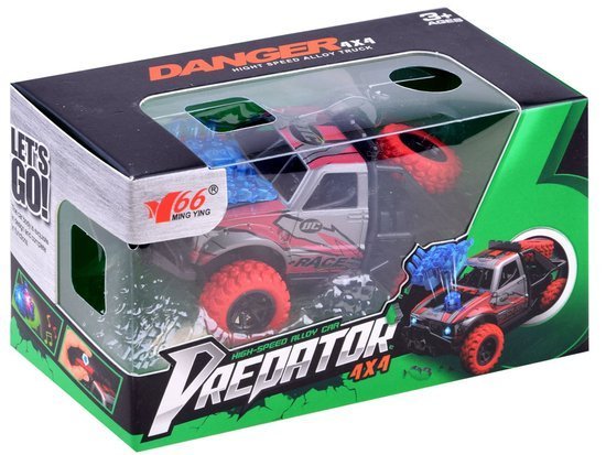 Metalowe Autko Predator 4x4 jazda kaskaderska Światło + dźwięk ZA3581