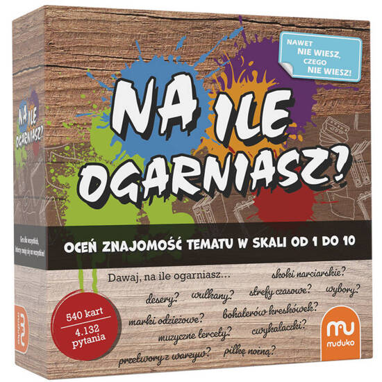 Muduko edukacyjna Gra Na ile ogarniasz? QUIZ dla całej rodziny GR0723