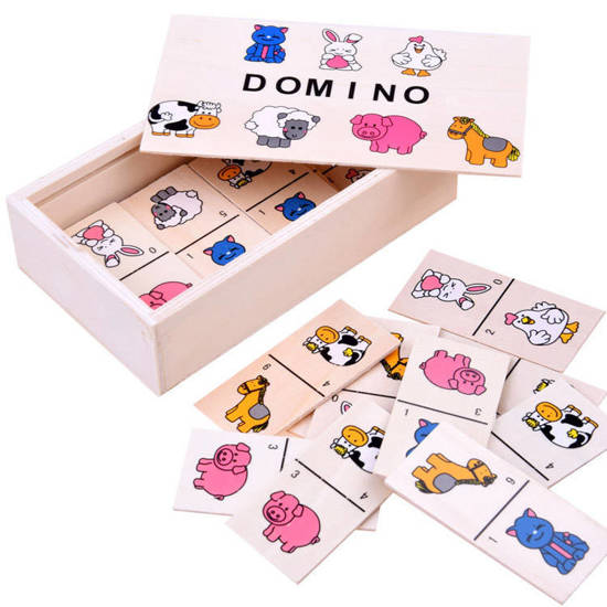 Obrazkowe Domino dla dzieci zwierzątka ZA2515