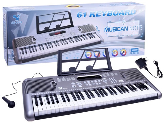 Organy Keyboard mikrofon 61klawisz  SD-6118 IN0106